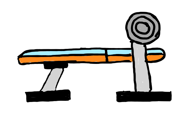 easy step by step Weight Bench drawing - EasystepDrawing