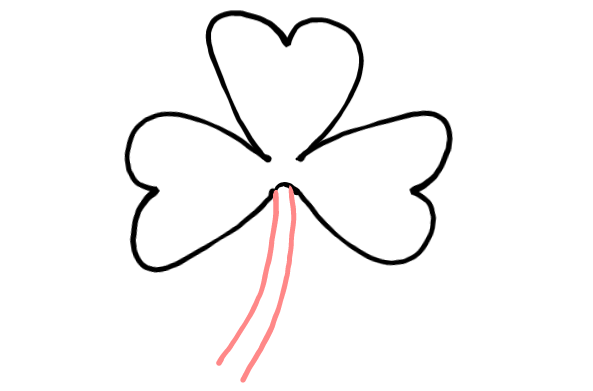  how to draw step by step shamrock drawing easy  - EasystepDrawing