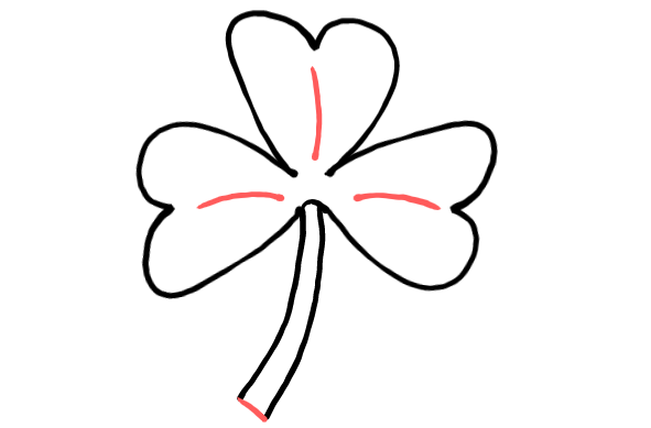  how to draw step by step shamrock drawing easy  - EasystepDrawing