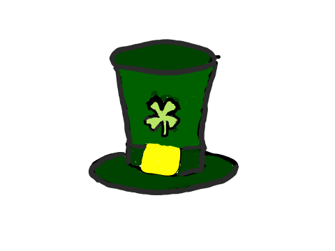 How to draw St Patricks Hat in easy step by step.