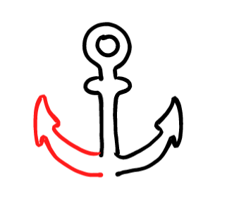  how to draw step by step anchor drawing easy  - EasystepDrawing