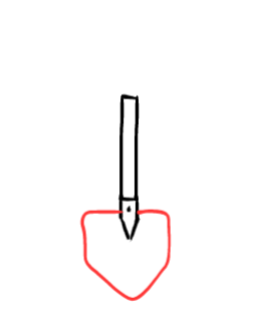  how to draw step by step gardenshovel drawing easy  - EasystepDrawing