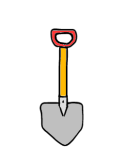 easy step by step gardenshovel drawing - EasystepDrawing