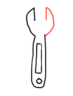  how to draw step by step wrench drawing easy  - EasystepDrawing