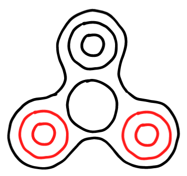  how to draw step by step fidgetspinner drawing easy  - EasystepDrawing