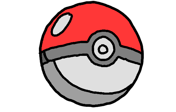 easy step by step pokeball drawing - EasystepDrawing