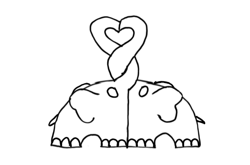  how to draw step by step elephantvalentine drawing easy  - EasystepDrawing