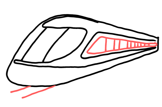  how to draw step by step highspeedtrain drawing easy  - EasystepDrawing