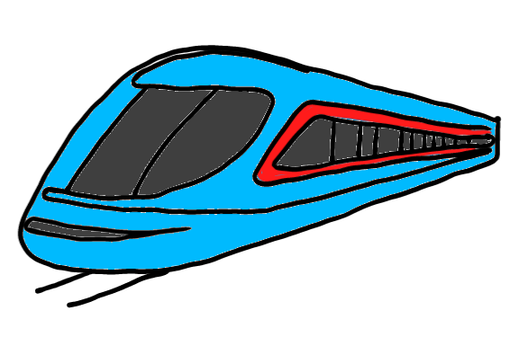 easy step by step highspeedtrain drawing - EasystepDrawing