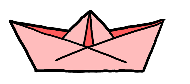 easy step by step paperboat drawing - EasystepDrawing