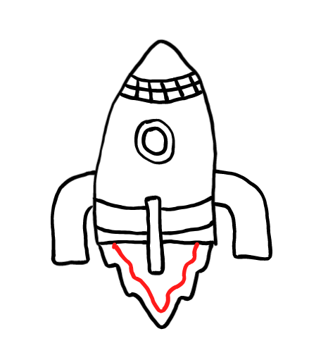  how to draw step by step rocketship drawing easy  - EasystepDrawing