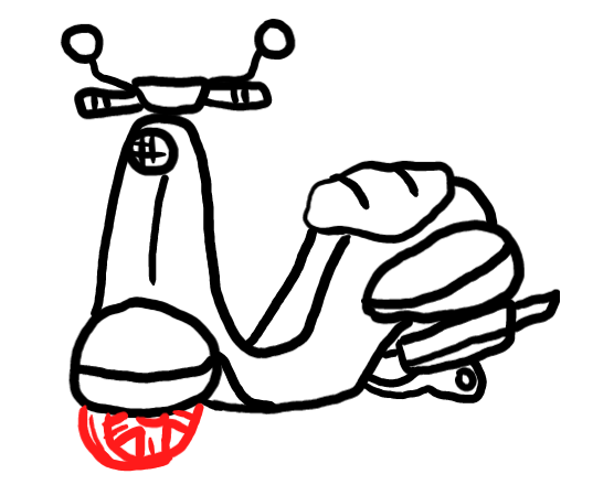  how to draw step by step scooter drawing easy  - EasystepDrawing