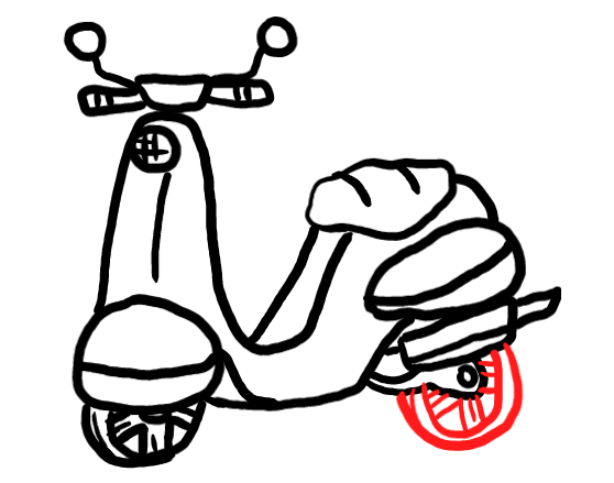  how to draw step by step scooter drawing easy  - EasystepDrawing