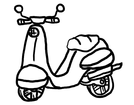  how to draw step by step scooter drawing easy  - EasystepDrawing