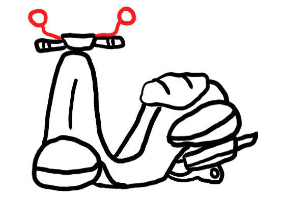  how to draw step by step scooter drawing easy  - EasystepDrawing