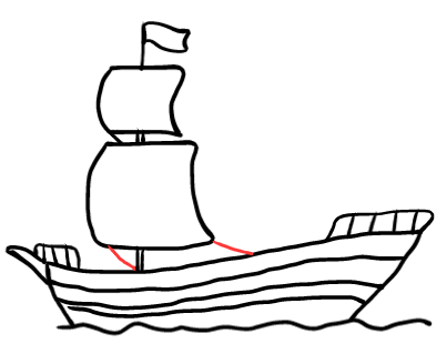  how to draw step by step ship drawing easy  - EasystepDrawing