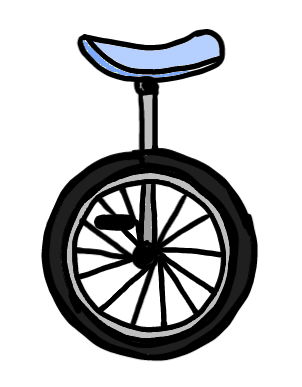 easy step by step unicycle drawing - EasystepDrawing